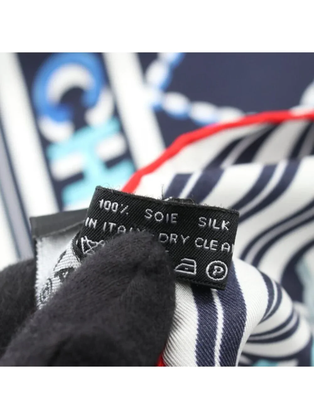 Chanel Shawl CC Logo Quilted Silk Scarf